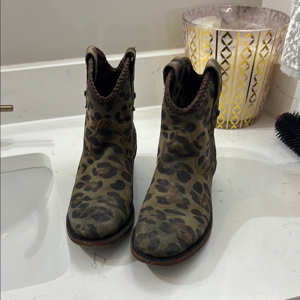 Leopard Print Ankle Boots
